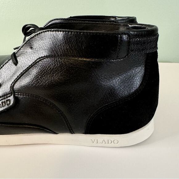 Vlado‎ Men\'s Black Chukka Genuine Leather Lace Up Ankle Boots Size 12 NIB